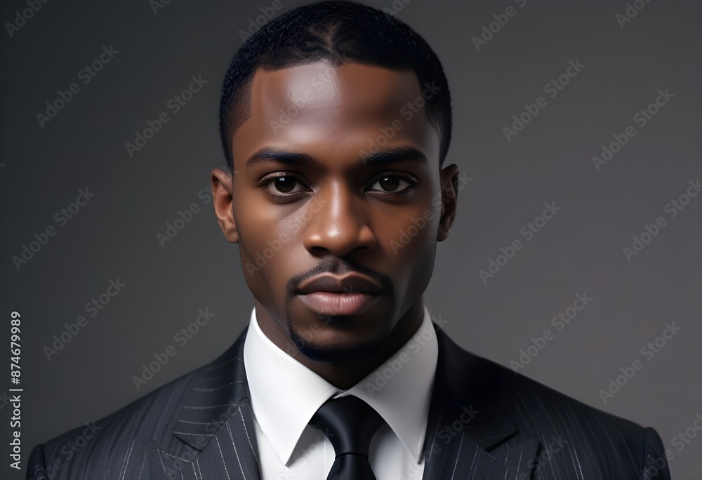 Black man in suit on clean background Black man in suit on clean background