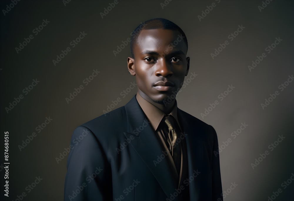 Black man in suit on clean background Black man in suit on clean background