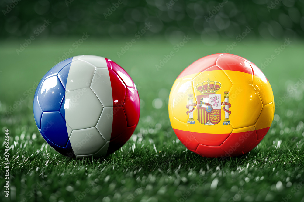 Fototapeta premium semifinal, Spain vs France