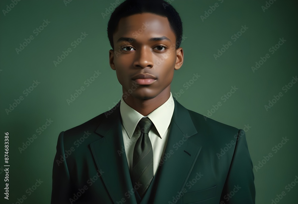 Black man in suit on clean background Black man in suit on clean background