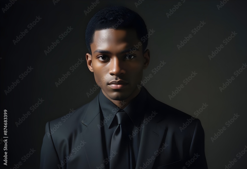 Black man in suit on clean background Black man in suit on clean background