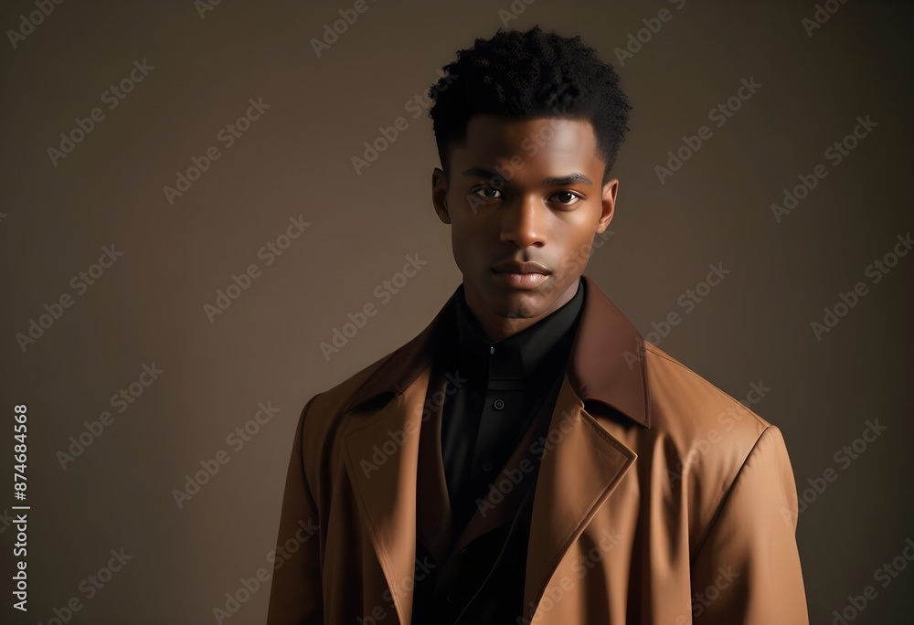 Obraz premium Black man in suit on clean background