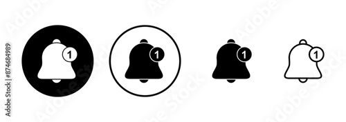 Bell Icon vector isolated on white background. Notification symbol. Bell vector icon