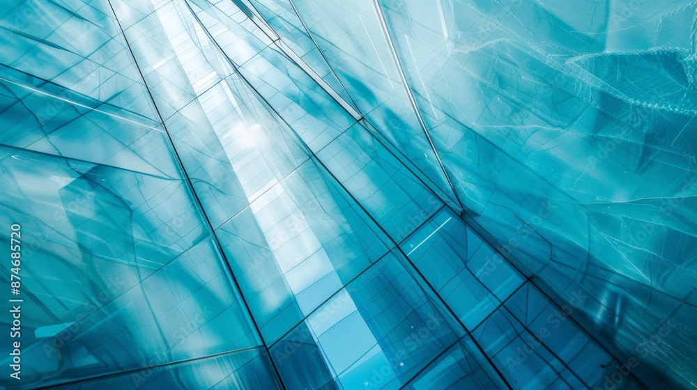 Fototapeta premium Artistic Glass Texture in Close-up, Intricate Veins and Color Variations Showcase Elegance, Graphic resource, fine art, wallpaper, banner design, advertising, illustration, background,