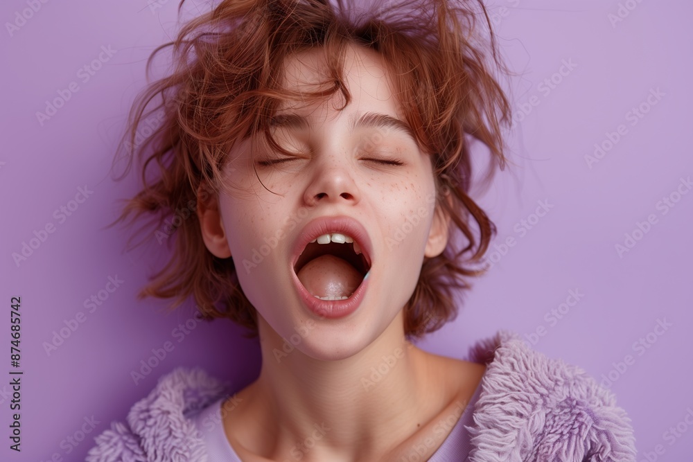Cozy yawn in lavender ambiance Cozy yawn in lavender ambiance