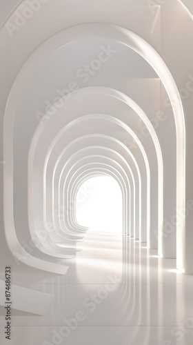 Abstract White Archway Corridor