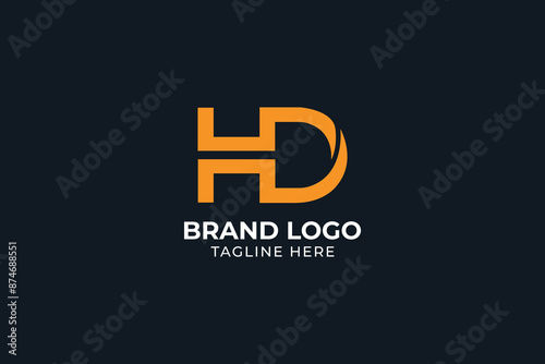 initial letter HD modern abstract Universal elegant vector emblem Premium business logotype, letter CCD CD HD abstract company logo vector