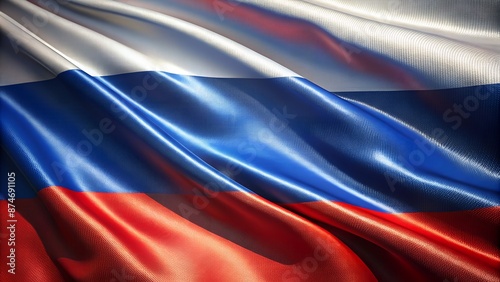 rusia flag made of premium wavy fabric with cinematic scene. rusia flag background