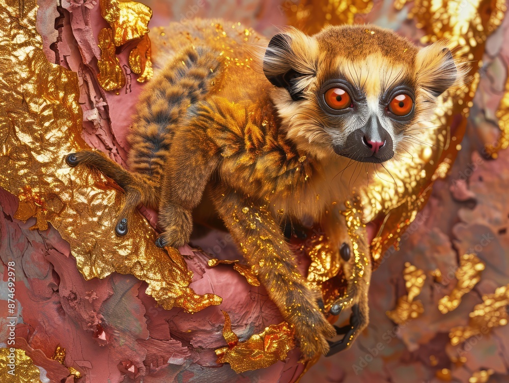 Fototapeta premium lemur on tree