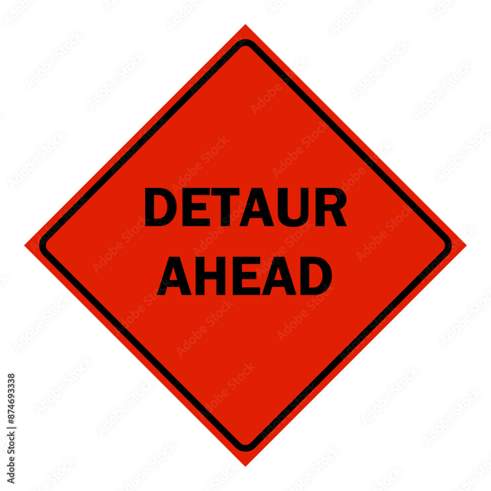 Construction Signs - detaur ahead sign Construction Signs - detaur ahead sign