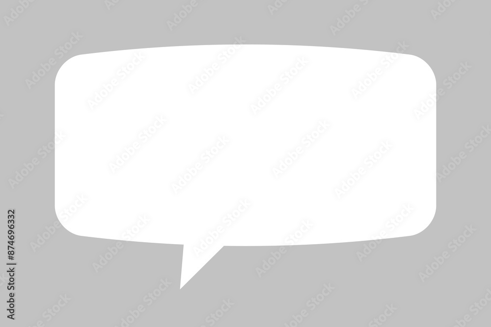 White painted simple speech bubble
White painted simple speech bubble