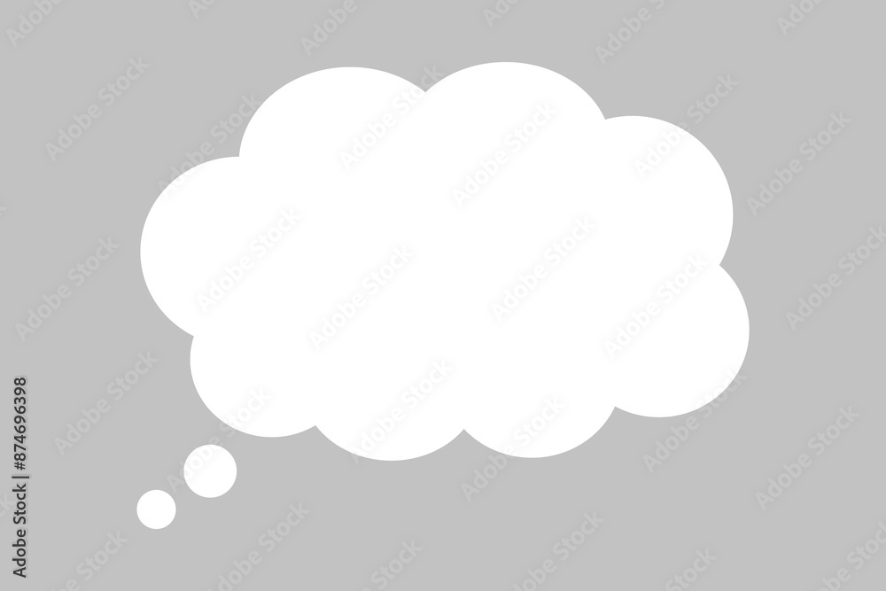 White painted simple speech bubble
White painted simple speech bubble