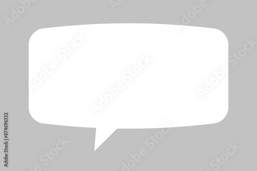 White painted simple speech bubble
