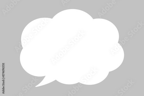 White painted simple speech bubble
