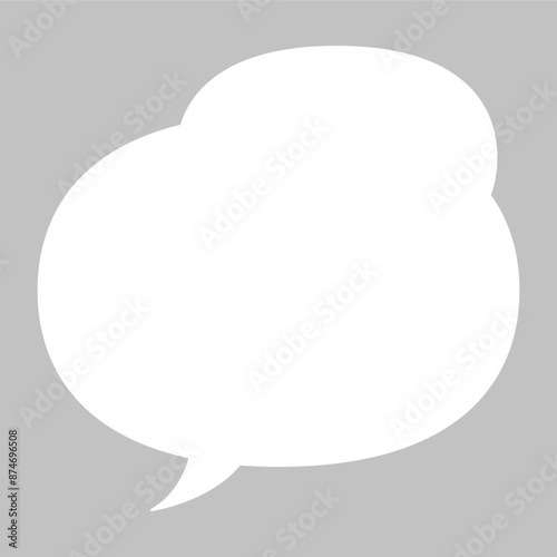 White painted simple speech bubble
