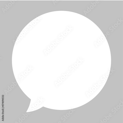 White painted simple speech bubble
