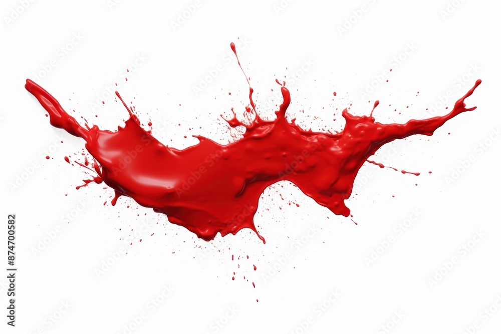 Vibrant red paint splash Vibrant red paint splash