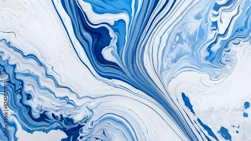 Blue marble pattern texture abstract background with natural luxury style