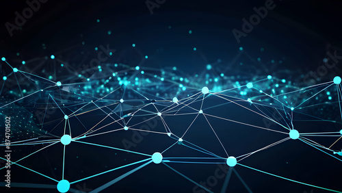 Futuristic background. Digital technology background. Network connection dots and lines.