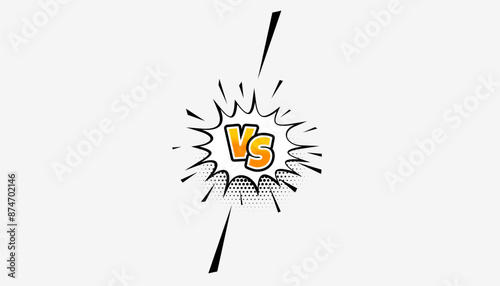 comic style duel conflict versus vs banner design