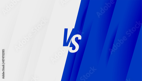 white and blue versus vs screen banner for duel tournament