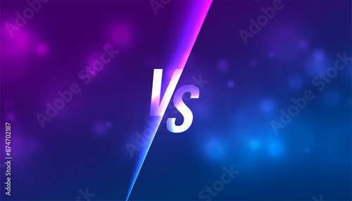 trendy duel versus vs shiny banner for esport streamer