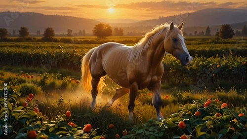 horse in the field