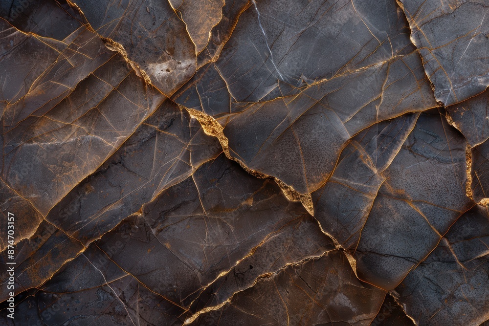 Cracked marble texture with golden veins Cracked marble texture with golden veins