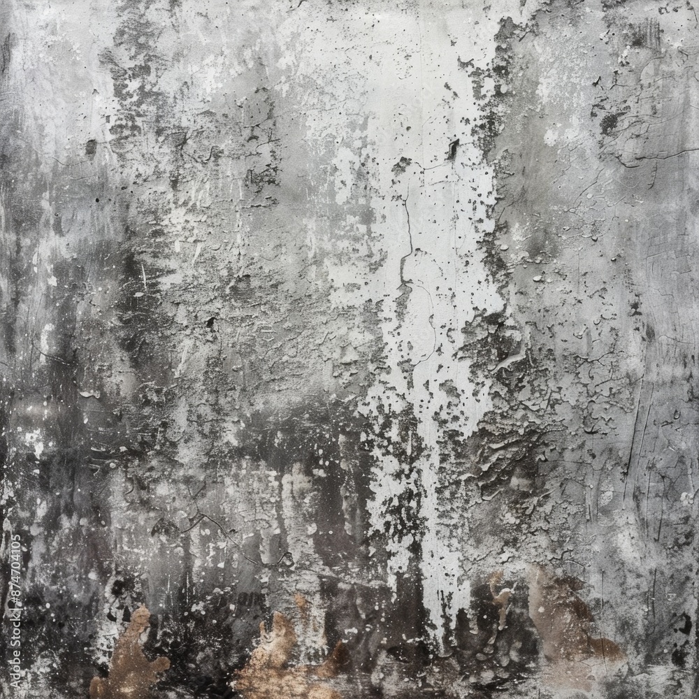 Fototapeta premium Abstract Distressed Concrete Wall Texture Background, Highlighting Natural Elements, Artistic Aesthetics, and a Sense of Solitude for Decorative High-Resolution Wallpaper