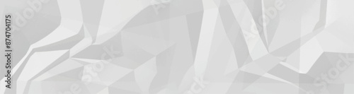 White crumpled Paper texture background. Clean empty white wrinkled paper background. Vector illustration.