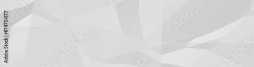 White crumpled Paper texture background. Clean empty white wrinkled paper background. Vector illustration.