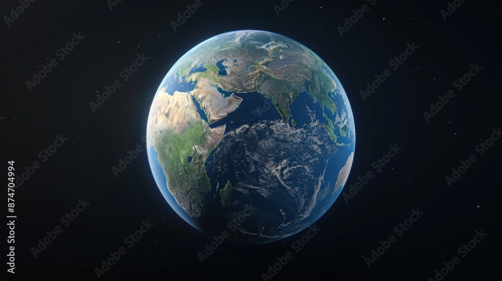 Earth from Space Showing Africa and Asia Earth from Space Showing Africa and Asia