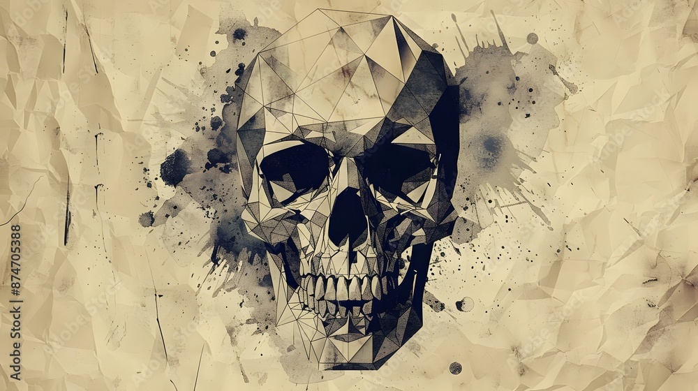 Fototapeta premium skull sketch