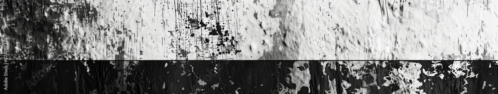 Naklejka premium Abstract Distressed Black and White Texture Background, Emphasizing Natural Elements, Artistic Aesthetics, and a Sense of Solitude for Decorative High-Resolution Wallpaper