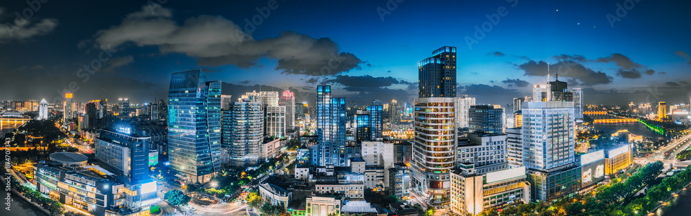 Obraz premium Panoramic view of Ningbo City, China