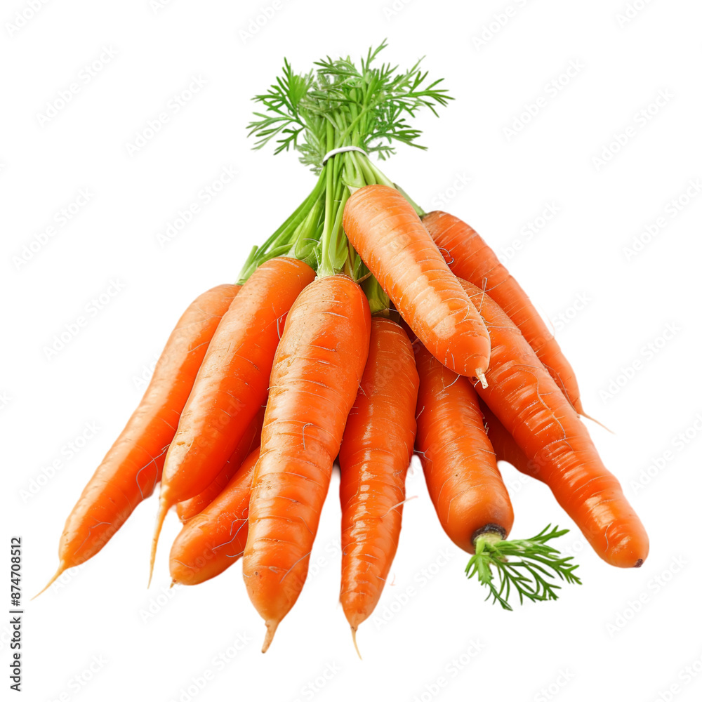 Bunch of Fresh Carrots., transparent, cut out Bunch of Fresh Carrots., transparent, cut out