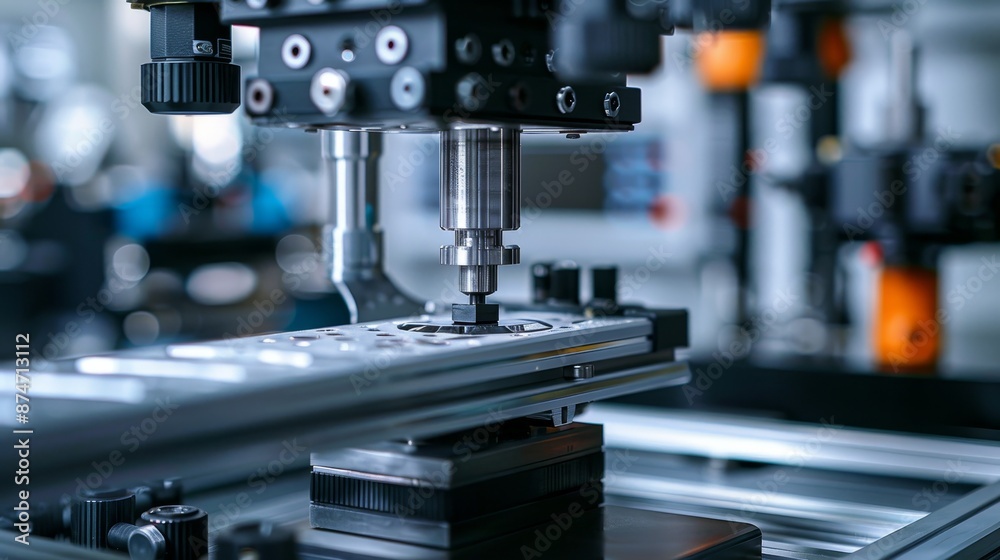 Detailed view of calibration process, precision instruments measuring precious units, high-tech lab setup with focused accuracy Detailed view of calibration process, precision instruments measuring precious units, high-tech lab setup with focused accuracy