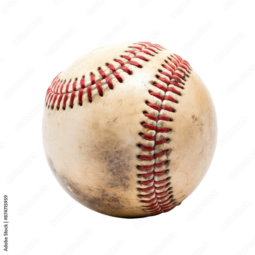 Old baseball isolate on transparent png.
Old baseball isolate on transparent png.