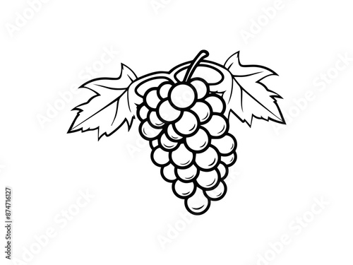 line art of grapes
