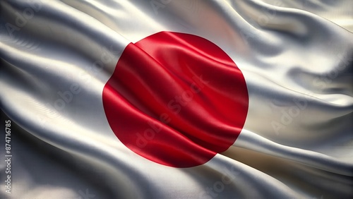 Free Download japan flag made of premium wavy fabric with cinematic scene. japan flag background - GFXLoad