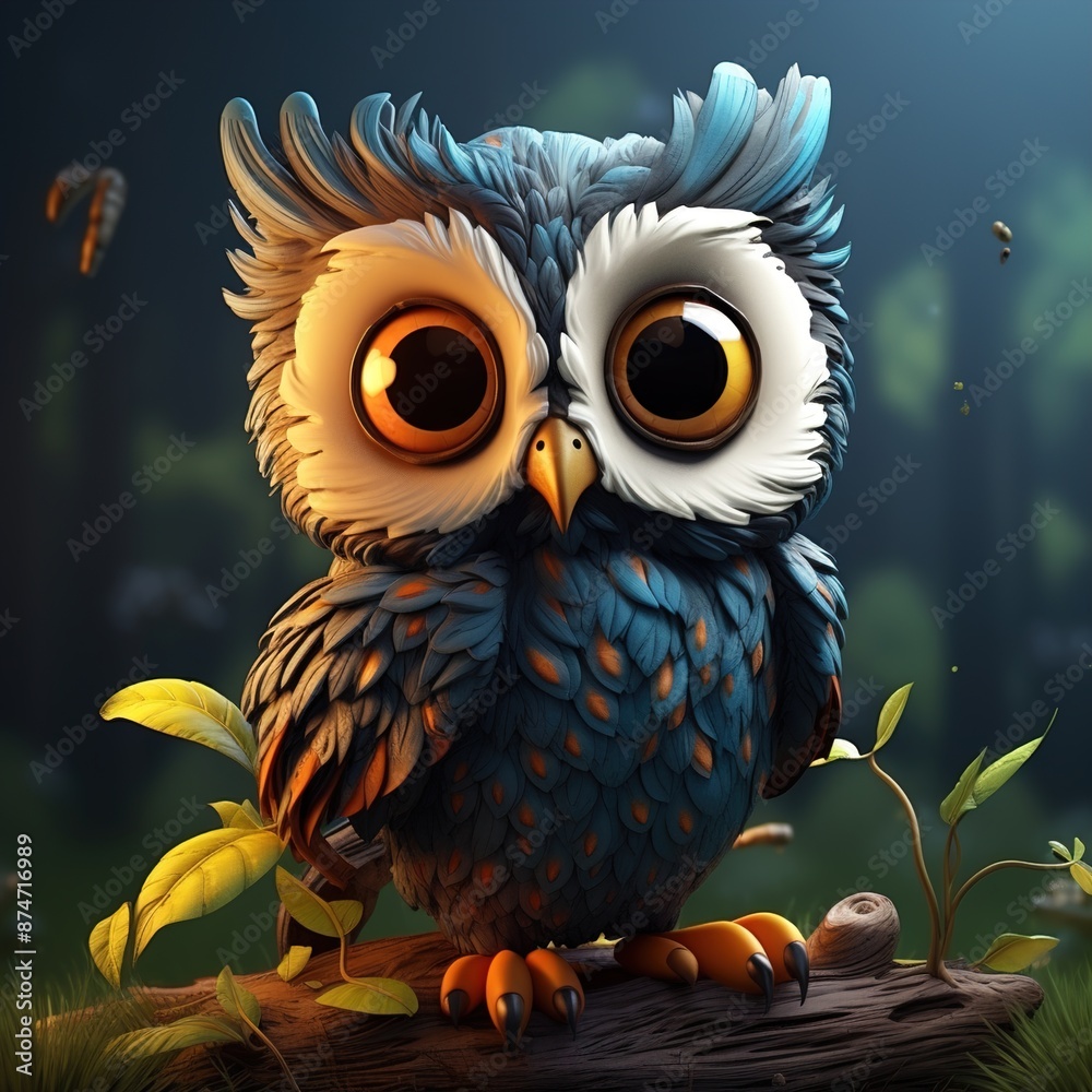 Fototapeta premium owl on a branch