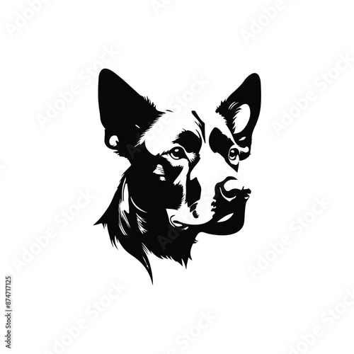 Dog silhouette vector design eps