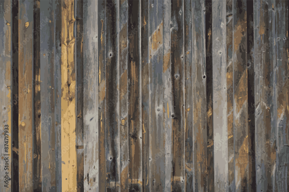 Trendy reclaimed wood background with a shabby chic texture in vector format. Trendy reclaimed wood background with a shabby chic texture in vector format.