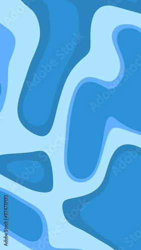 blue abstract flat background animation. blue bg flat liquid Suitable for design projects photo
