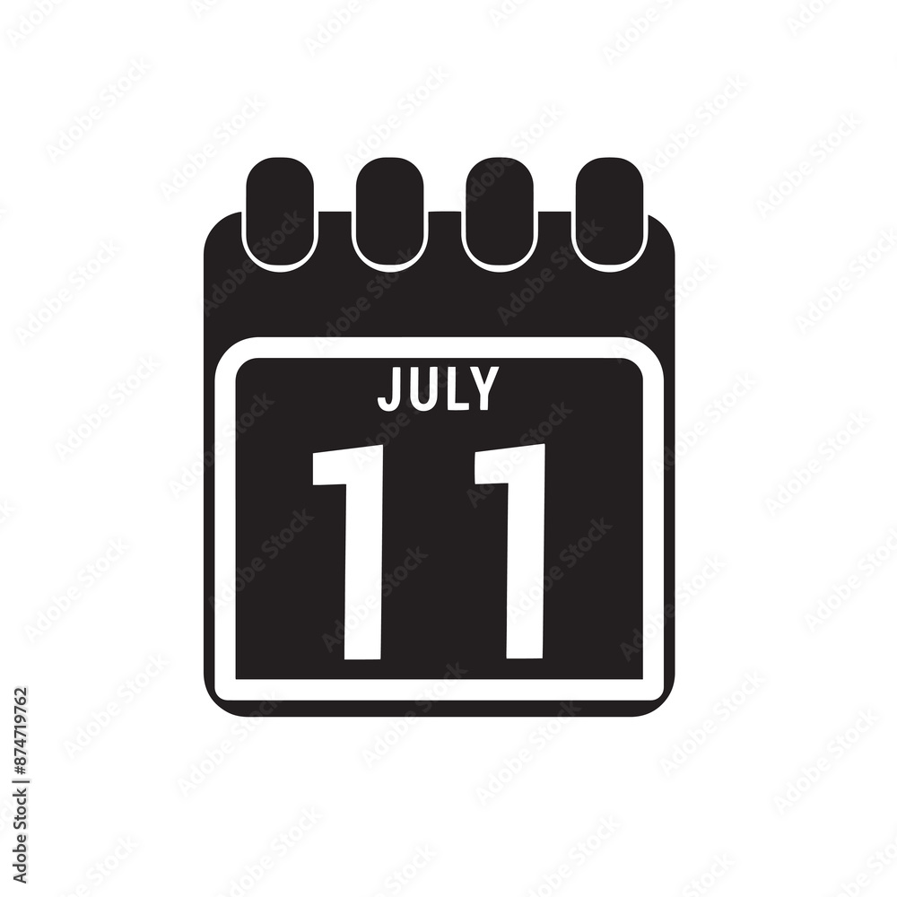 Calendar displaying day 11 eleven of the July - Day 11 of the month. illustration. Eleventh
Calendar displaying day 11 eleven of the July - Day 11 of the month. illustration. Eleventh