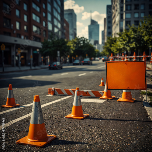 Road Maintenance Traffic Warning Signs and Symbols.	