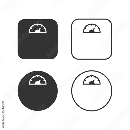 Weight scale icon isolated vector illustration.