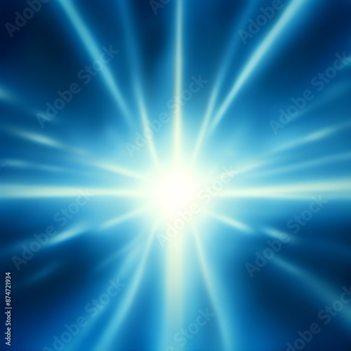 blue background with many rays