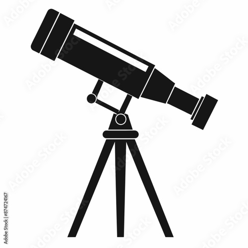 telescope on a white background