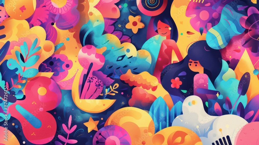 Children's Day themed drawings, beautiful pictures, bright colors Children's Day themed drawings, beautiful pictures, bright colors